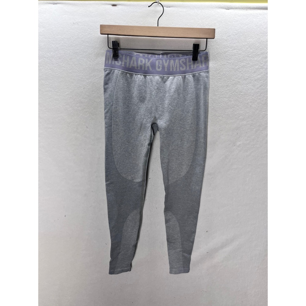 Gymshark Flex Leggings Womens M Grey Low Rise Seamless Athleisure 3371